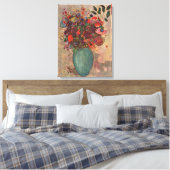 Turkse Vase door Odilon Redon,  bloemen Kunst Canvas Afdruk (Insitu (Slaapkamer))