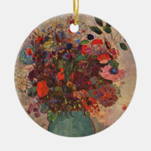 Turkse Vase door Odilon Redon,  bloemen Kunst Keramisch Ornament