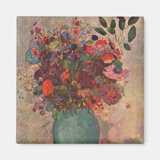 Turkse Vase door Odilon Redon,  bloemen Kunst Magneet (Voorkant)