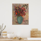 Turkse Vase door Odilon Redon,  bloemen Kunst Poster (Keuken)