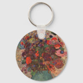 Turkse Vase door Odilon Redon,  bloemen Kunst Sleutelhanger (Achterkant)