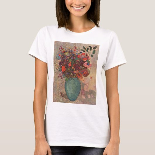 Turkse Vase door Odilon Redon,  bloemen Kunst T-shirt (Voorkant)