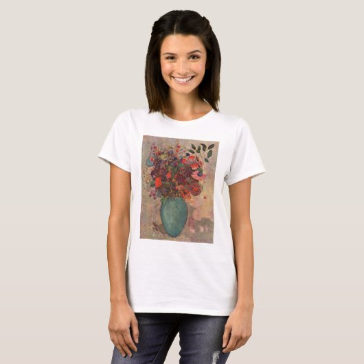 Turkse Vase door Odilon Redon,  bloemen Kunst T-shirt (Voorkant volledig)