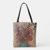 Turkse Vase door Odilon Redon, bloemen Kunst Tote Bag (Achterkant)