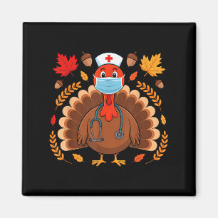 Turkse verpleegkundige Thanksgiving Topjes vrouwen Magneet
