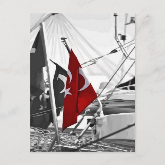 Turkse vlag - Al Sancak Briefkaart (Voorkant)