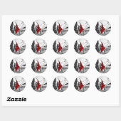 Turkse vlag - Al Sancak Ronde Sticker (Vel)