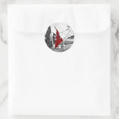 Turkse vlag - Al Sancak Ronde Sticker (Tas)