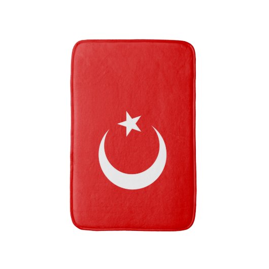 Turkse vlag badmat (Voorkant Verticaal)