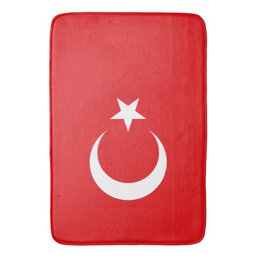 Turkse vlag badmat (Voorkant Verticaal)