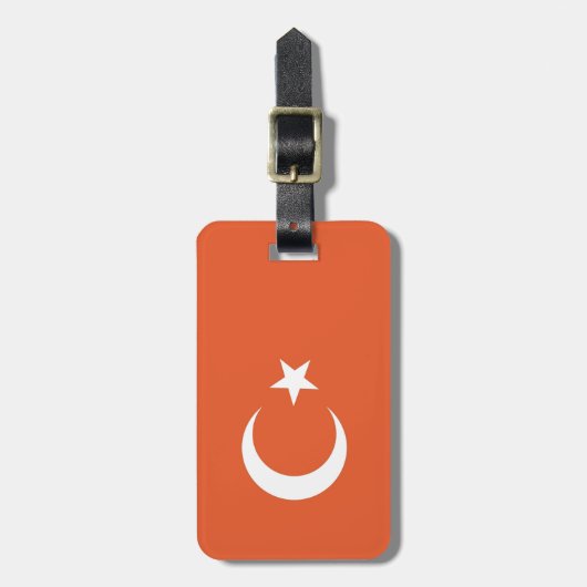 Turkse vlag bagagelabel (Voorkant verticaal)