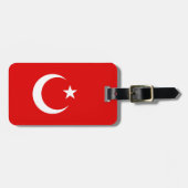 Turkse vlag bagagelabel (Voorkant horizontaal)