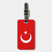 Turkse vlag bagagelabel (Voorkant verticaal)