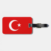 Turkse vlag bagagelabel (Achterkant horizontaal)