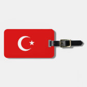 Turkse vlag bagagelabel (Voorkant horizontaal)