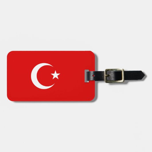 Turkse vlag bagagelabel (Voorkant horizontaal)