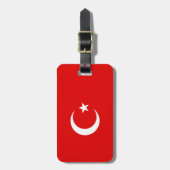 Turkse vlag bagagelabel (Voorkant verticaal)