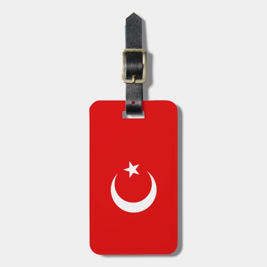 Turkse vlag bagagelabel (Voorkant verticaal)