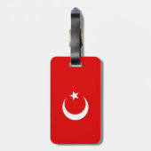 Turkse vlag bagagelabel (Achterkant verticaal)