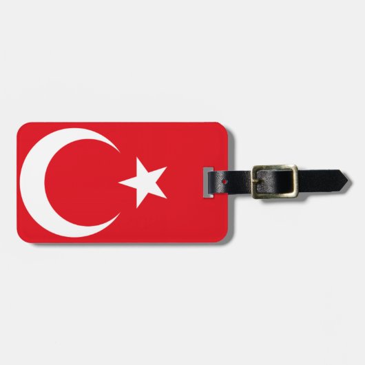 Turkse vlag bagagelabel (Voorkant horizontaal)