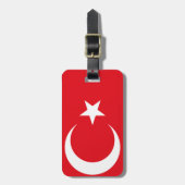Turkse vlag bagagelabel (Voorkant verticaal)