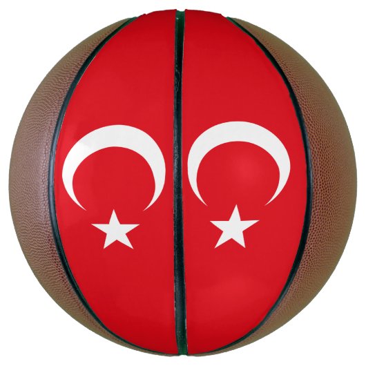 Turkse vlag basketbal (Verticaal)