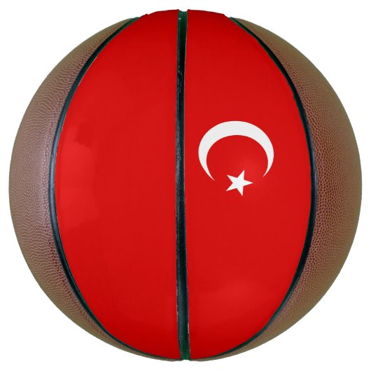 Turkse vlag basketbal (Verticaal)