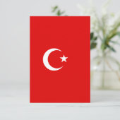 Turkse vlag bedankkaart (Staand voorkant)