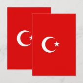 Turkse vlag bedankkaart (Voorkant / Achterkant)