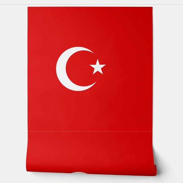 Turkse vlag behang (Afrollen)