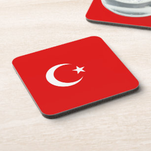 Turkse vlag bier onderzetter