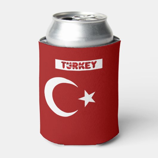 Turkse vlag blikjeskoeler (Blikje Voorkant)