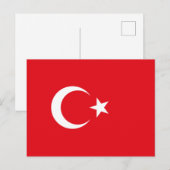Turkse vlag briefkaart (Voorkant / Achterkant)