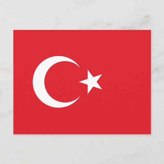 Turkse vlag briefkaart (Voorkant)