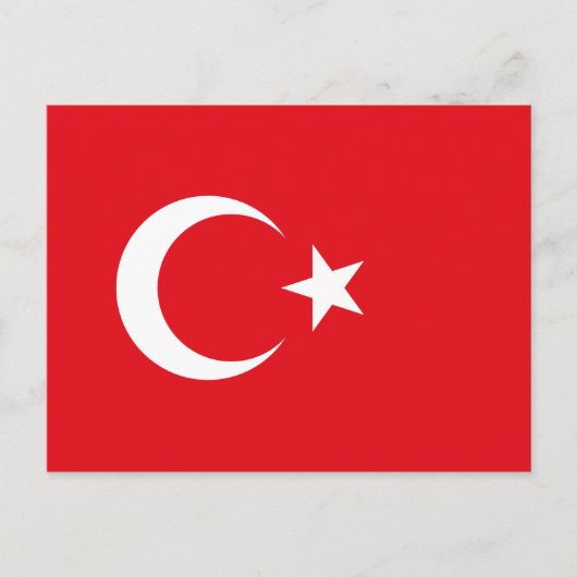 Turkse vlag briefkaart (Voorkant)