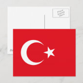 Turkse vlag briefkaart (Voorkant / Achterkant)