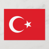 Turkse vlag briefkaart (Voorkant)