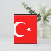 Turkse vlag briefkaart (Staand voorkant)