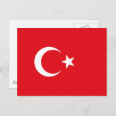 Turkse vlag briefkaart (Voorkant / Achterkant)