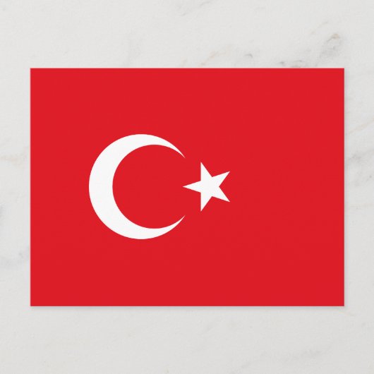 Turkse vlag briefkaart (Voorkant)