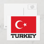 Turkse vlag briefkaart (Voorkant / Achterkant)