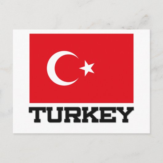 Turkse vlag briefkaart (Voorkant)
