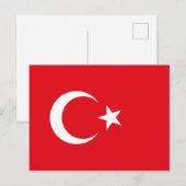 Turkse vlag briefkaart (Voorkant / Achterkant)