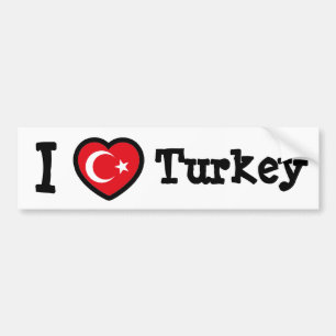 Turkse vlag bumpersticker
