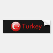Turkse vlag bumpersticker (Voorkant)