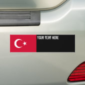 Turkse vlag bumpersticker (Op auto)