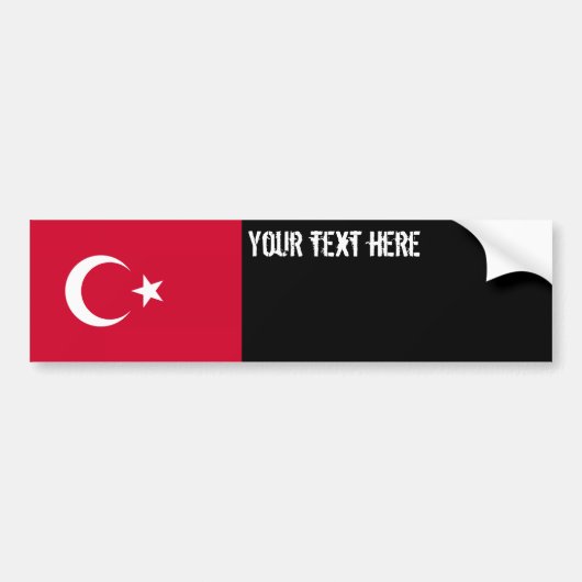 Turkse vlag bumpersticker (Voorkant)