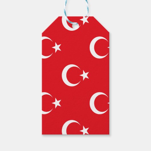 Turkse vlag cadeaulabel (Voorkant)