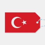 Turkse vlag cadeaulabel (Voorkant (Horizontaal))