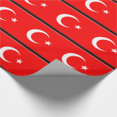 Turkse vlag cadeaupapier (Hoek)